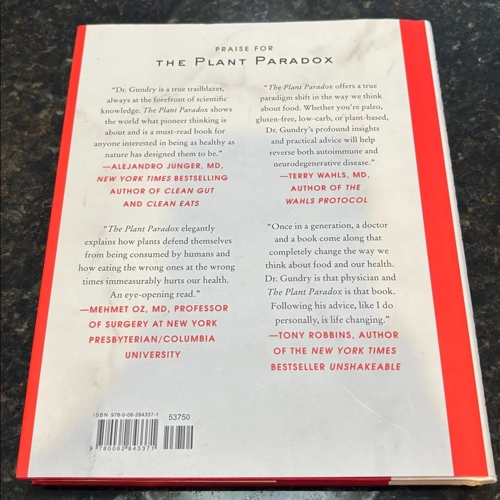 New York Times Best Seller The Plant Paradox Cookbook